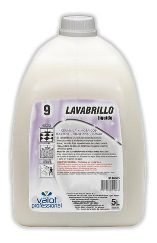 Liquido Limpiador Lavabrillo X 5 Lts | Valot Oficial