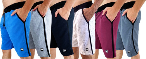 Imagem 1 de 4 de Kit Com 4 Bermuda Masculina Moletom Original Academia
