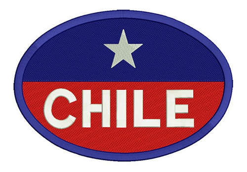 599 Parche Bordado Bandera Chile Óvalo 1