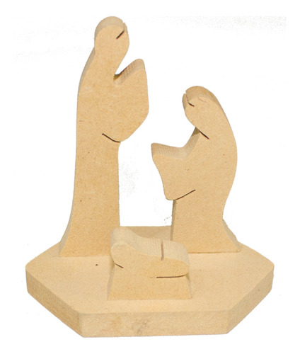 Pesebre Mdf: 3 Figuras Con Base 12x12 Deco Hogar Navidad 