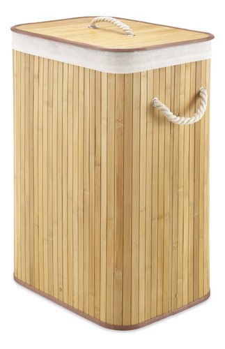 Whitmor Cesta De Lavandería Con Asas De Cuerda De Bambú