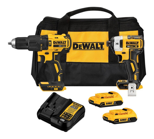 Taladro Perc + Atornillador 20v + 2bat Dewalt Dck223d2-b2