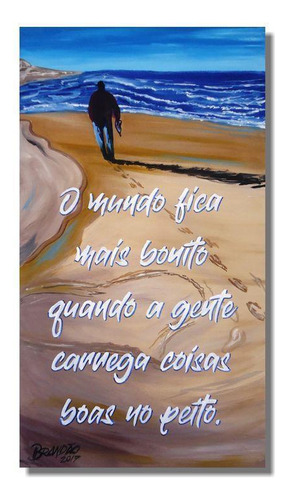 Quadro Com Frase Para Decoração De Ambientes Pintado A Mão