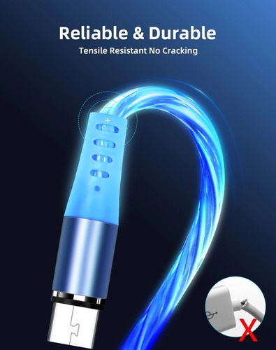 Imagen 5 de 10 de Cable Magnético - Usb Tipo C - Micro Usb - Compatible iPhone