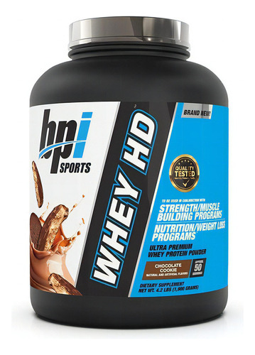 Proteina Bpi Whey Hd 4.5 Lbs 50 Servicios Sabor Chocolate Cookie