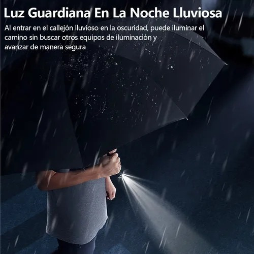 Capa De Chuva + Guarda-chuva Automático Com Lanterna Led