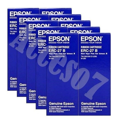 10 Cinta Epson Original Erc-27b Tickeras Tm 290.tm-u295 M290