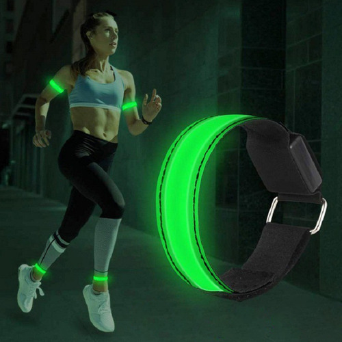 [ Brazalete Led Recargable Por Usb Para Correr De Noche Y