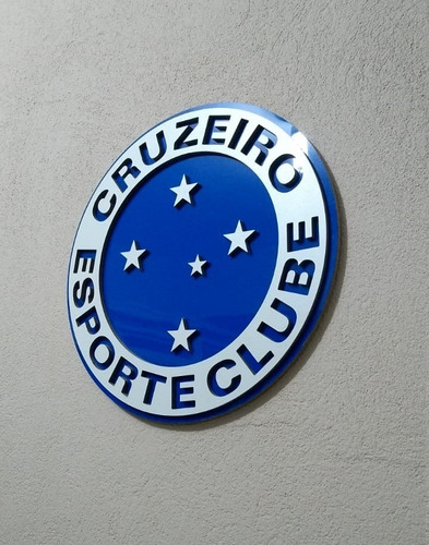 Escudo Do Cruzeiro 35cm Em Alto Relevo De Mdf | Parcelamento sem juros
