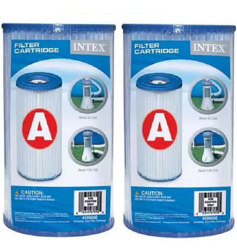 02 Cartuchos Refil Tipo A Filtro Piscina Intex Bomba #29002