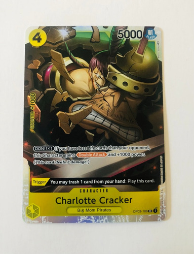 Charlotte Cracker Op03-108. Super Rare. One Piece.