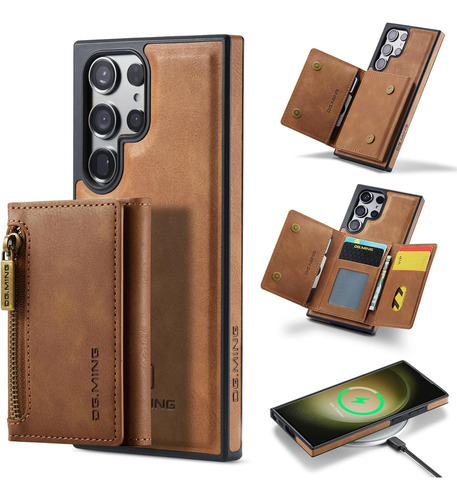 B Funda Tipo Cartera Desmontable For Samsung Galaxy S23 Ultra