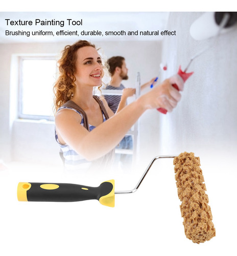 Rodillo De Pintura Con Diseño De Textura Y Mango Para Decora