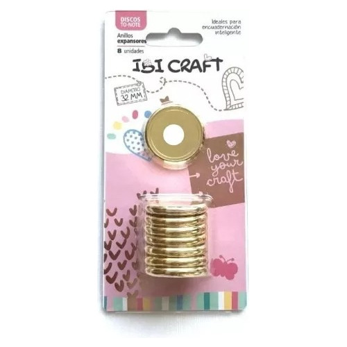 Anillos Expansores Ibi Craft Dorado 32mm X8 Unid