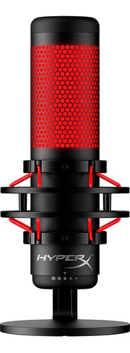 Micrófono Condensador Hyperx, 4 Patrones Polares, Led, Rojo