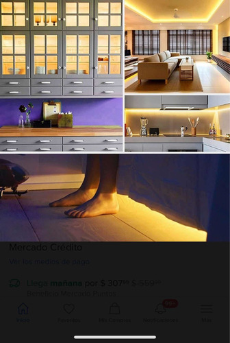 Kit Tira Led Blanco Cálido Interior 5mts Fuente Y Conector