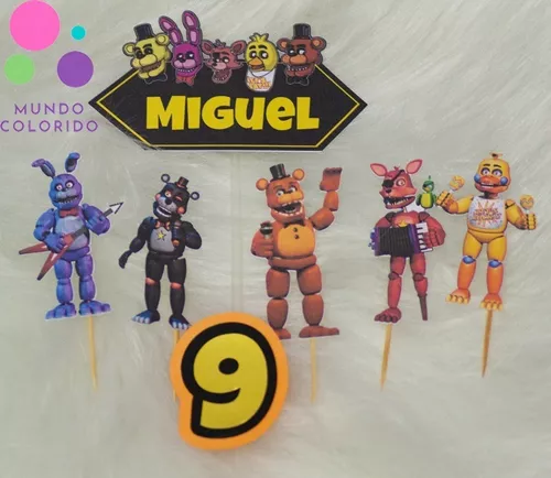 Topo de bolo Five nights jogo