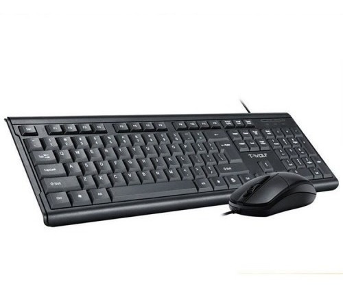 Imagen 1 de 3 de Kit Teclado Y Mouse Alámbrico Usb T-wolf / Eleco