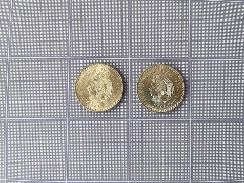 Monedas 5 Pesos Plata Cuauhtemoc 1947 Y 1948
