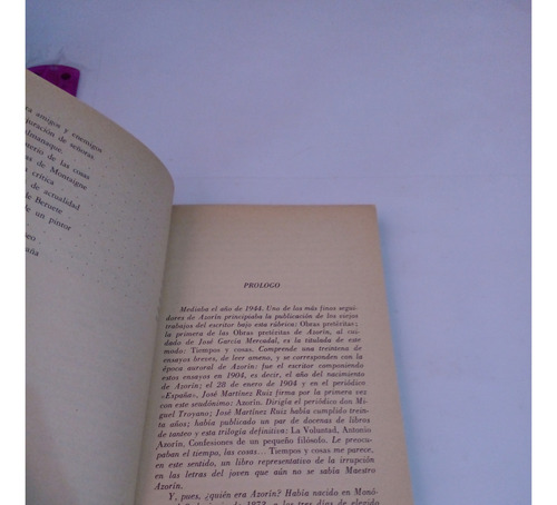 Tiempos Y Cosas Azorin Biblioteca Salvat (Usado)