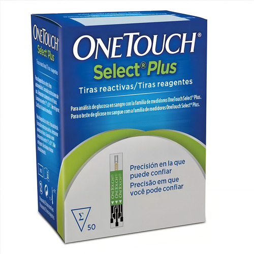 Tiras reactivas Onetouch Select Plus Flex 50 unidades