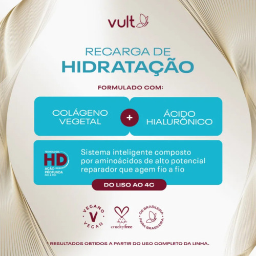 Máscara Capilar Hidra-turbinada Recarga De Hidratação - Vult