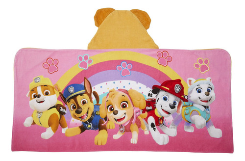 Toalla De Baño Paw Patrol Skye Con Gorro Para Niñas *sk Color Rosa Lisa