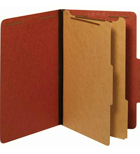 Pendaflex Carpetas De Archivos De Clasificación Recicladas, Color Rojo