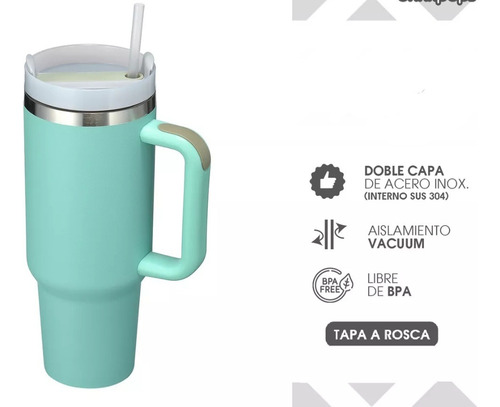 Vaso Termico Quencher 1,2l 1200ml Frio/calor Azul Lisa