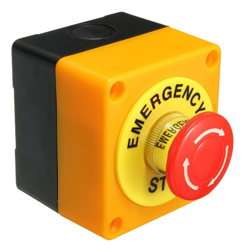 Botón Pulsador De Interruptor De Parada De Emergencia Con