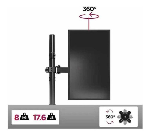 Imagen 3 de 10 de Rack Soporte Escritorio Monitor Móvil Articulado 100%fabrica