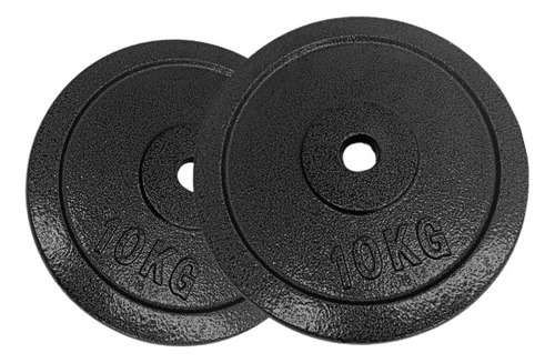 Par De Anilhas 10kg De Ferro Para Halter Academia - Dsr Cor Cinza