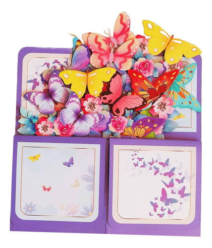 Tarjeta De Mariposa 3d, , Tarjeta Del Día De La Madre,