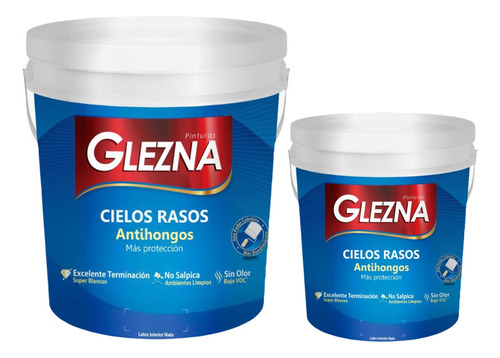 Pintura Glezna Cielos Rasos 18+3,6l Antihongos Latex Promo!!