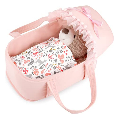 Baby Doll Bassinet, Doll Carrier Doll Carry Cot Set Wit...