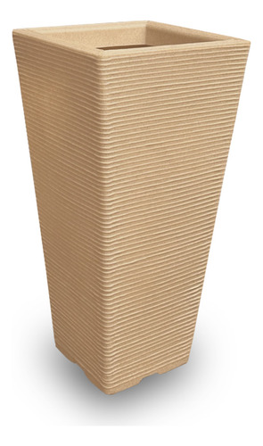 Vaso D Planta Solitario Grande Alto Forte Resistente Q 75x40 Cor Areia