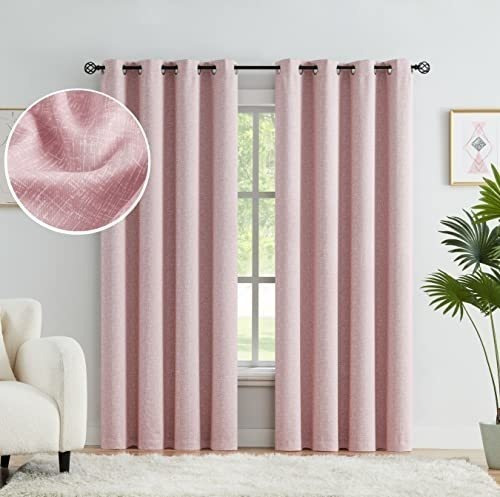 Cortinas Con Aislamiento Térmico Y Reducción De Ruido Rosa P