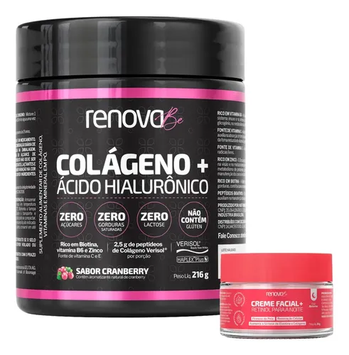 Colágeno Renova Be com Verisol e Ácido Hialurônico (Cranberry - Oxicoco)