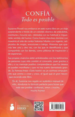 Confía: Todo es posible, de Powell Suzanne. Editorial Sirio, tapa blanda en español, 2021