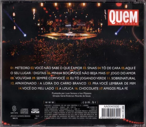 Cd Luan Santana ao Vivo Promo Interprete Luan Santana (2009) [usado]