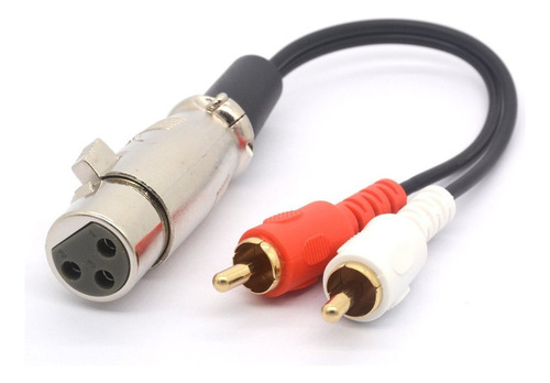 Cable De Audio Divisor Xlr 3-pin Hembra A 2 Rca Macho, Ne