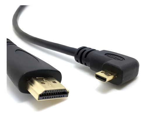 Cable Micro Hdmi A Hdmi En Angulo Recto Cablecc De 50 Cm