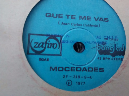 Vinilo Single De Mocedades - Que Te Me Vas ( F137