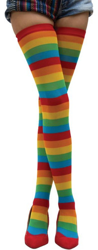 Disfraz Medias Multicolor Payasita Fiesta Carnaval