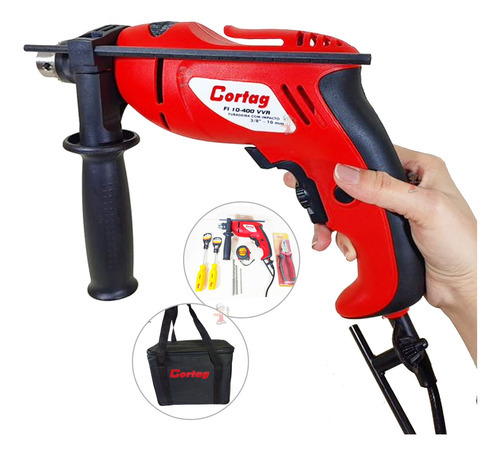 Furadeira Parafusadeira Eléctrica C Impacto Profissional 10 mm