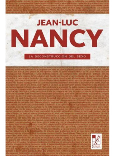 La Deconstruccion Del Sexo - Nancy Jean Luc (libro) - Nuevo