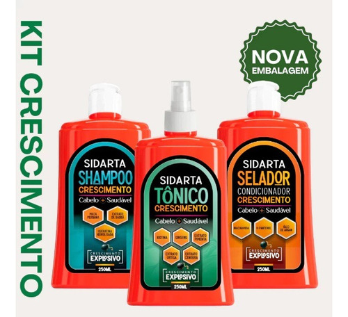 Kit Das Famosas: Tônico Sidarta, Shampoo E Condicionador