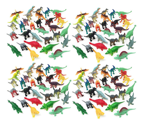 150 Dinosaurios Miniaturas De Colores Plasticos Diferentes
