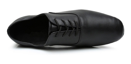 Imagen 6 de 6 de Zapatos De Baile De Cuero Negro Con Estilo Para Hombre Con P