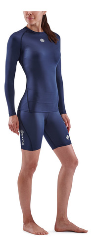 Compression Top Skins Series-1 De Manga Larga Para Mujer, Co